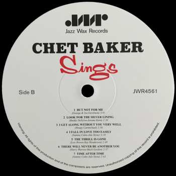 LP Chet Baker: Chet Baker Sings