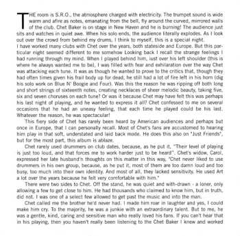 CD Chet Baker Quartet: Burnin' At Backstreet