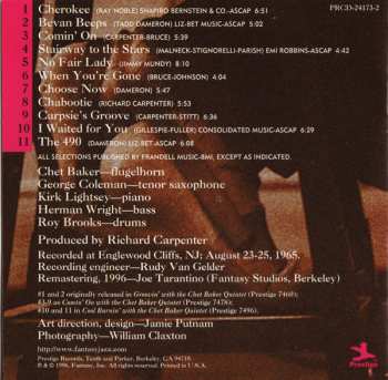 CD Chet Baker: Stairway To The Stars (The Prestige Sessions)