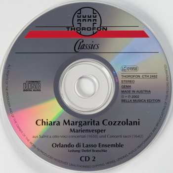 2CD Chiara Margarita Cozzolani: Marien-Vesper