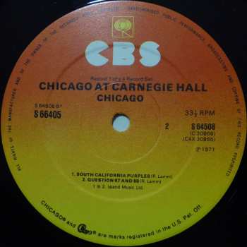 4LP/Set di cofanetti Chicago: Chicago At Carnegie Hall