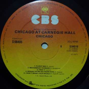 4LP/Set di cofanetti Chicago: Chicago At Carnegie Hall