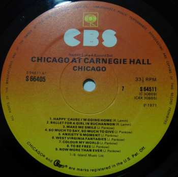 4LP/Set di cofanetti Chicago: Chicago At Carnegie Hall
