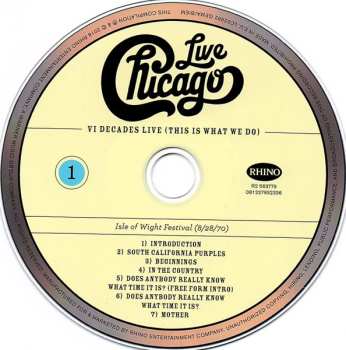 4CD/DVD/Set di cofanetti Chicago: Live VI Decades Live (This Is What We Do)