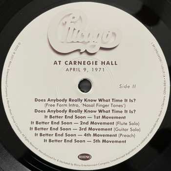 3LP/Set di cofanetti Chicago: At Carnegie Hall - April 9, 1971 LTD