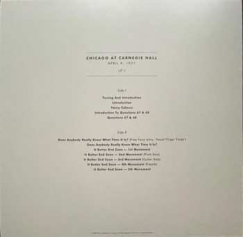 3LP/Set di cofanetti Chicago: At Carnegie Hall - April 9, 1971 LTD