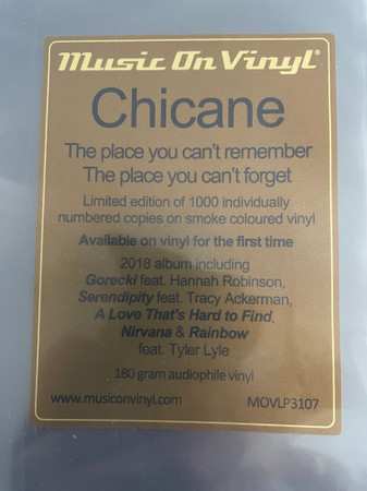 2LP Chicane: The Place You Can't Remember, The Place You Can't Forget CLR | LTD | NUM