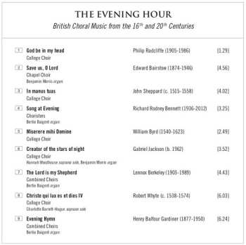 CD Choir Of Jesus College Cambridge: The Evening Hour (British Choral Music From The 16th And 20th Centuries)