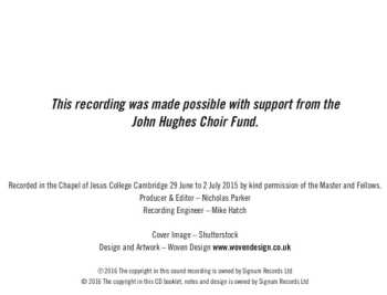CD Choir Of Jesus College Cambridge: The Evening Hour (British Choral Music From The 16th And 20th Centuries)