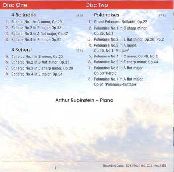 2CD Frédéric Chopin: Favourite Piano Works (Ballades, Scherzi And Polonaises)