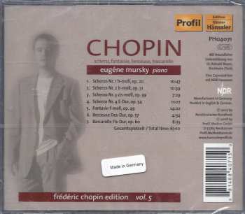 CD Frédéric Chopin: Scherzi, Fantasie, Berceuse, Barcarolle