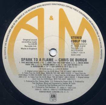 LP Chris de Burgh: Spark To A Flame (The Very Best Of Chris de Burgh)