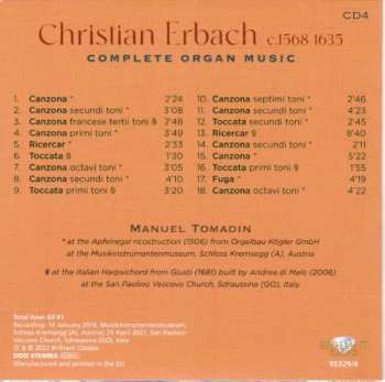 9CD/Set di cofanetti Manuel Tomadin: Complete Organ Music
