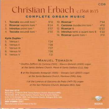 9CD/Set di cofanetti Manuel Tomadin: Complete Organ Music