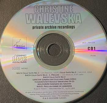 8CD/Set di cofanetti Christine Walevska: The Beauty & The Bow (Private Archive Recordings)