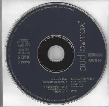 3CD/Set di cofanetti Christoph Delz: Complete Works Vol. 1