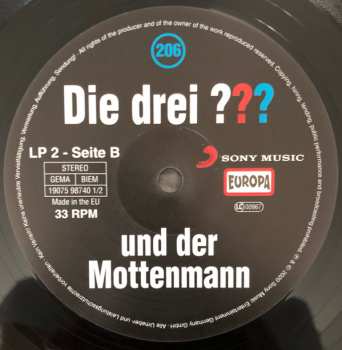 2LP Christoph Dittert: Die Drei ??? 206 - Und Der Mottenmann LTD