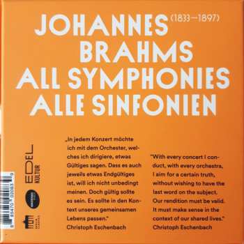 4CD/Set di cofanetti Johannes Brahms: The Symphonies