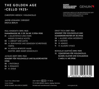 CD Jakob Lehmann: The Golden Age >Cello 1925<