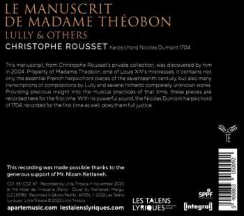 2CD Christophe Rousset: Le Manuscrit De Madame Theobon