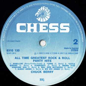 LP Chuck Berry: All-Time Rock'n'Roll Party Hits