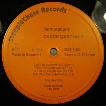 LP Chuck Marohnic: Permutations - Solo Piano