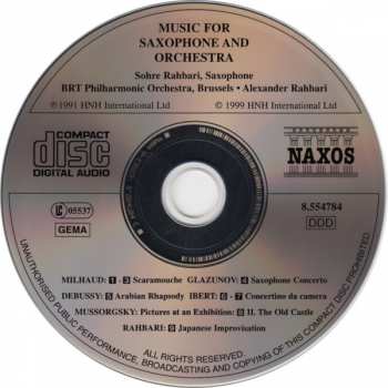 CD Claude Debussy: Music For Saxophone And Orchestra