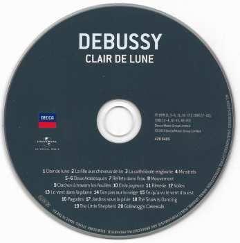 CD Claude Debussy: Debussy - Clair De Lune And Other Piano Works, La Fille Aux Cheveux De Lin, La Cathedrale Engloutie