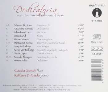 CD Claudia Giottoli: Dedicatoria (Music For Flute In 20th Century Spain)