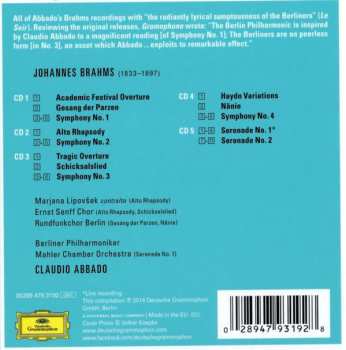 5CD/Set di cofanetti Berliner Philharmoniker: Abbado Brahms