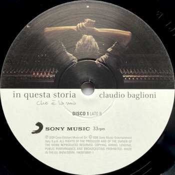 2LP Claudio Baglioni: In Questa Storia, Che È La Mia
