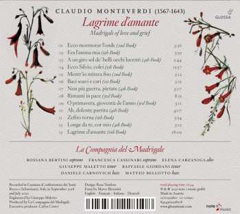 CD Claudio Monteverdi: Lagrime D'Amante