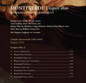 2CD Claudio Monteverdi: Vespers 1610