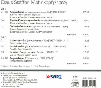 2CD Claus-Steffen Mahnkopf: Angelus Novus Cycle