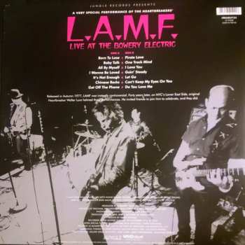 LP Walter Lure: L.A.M.F. Live At The Bowery Electric LTD | CLR