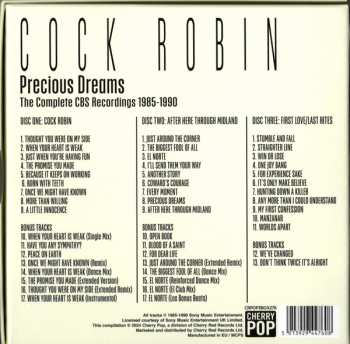 3CD/Set di cofanetti Cock Robin: Precious Dreams (The Complete CBS Recordings 1985-1990)