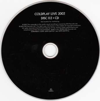 CD/DVD Coldplay: Live 2003