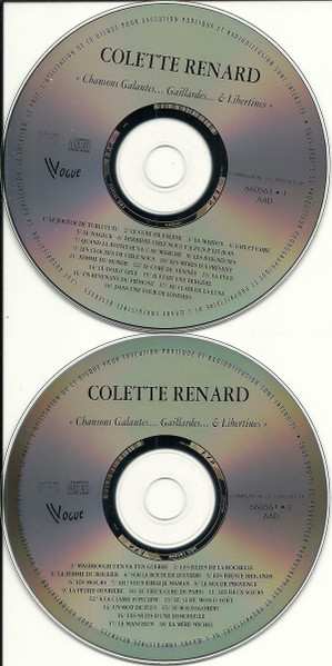2CD Colette Renard: Chansons Galantes... Gaillardes... & Libertines