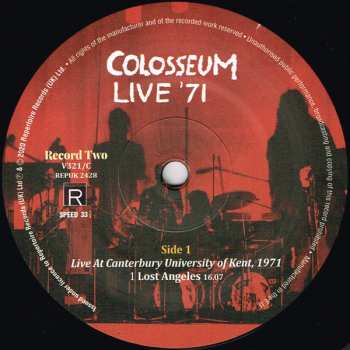 3LP Colosseum: Colosseum Live '71