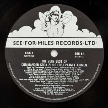 LP Commander Cody And His Lost Planet Airmen: The Very Best Of Commander Cody And His Lost Planet Airmen