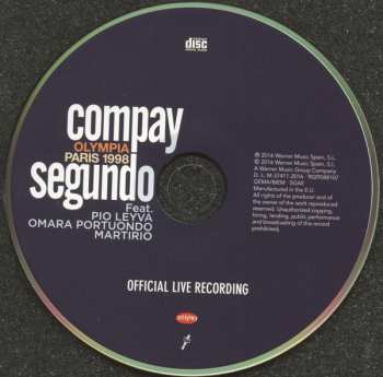 CD/DVD Compay Segundo: Olympia Paris 1998: Official Live Recording