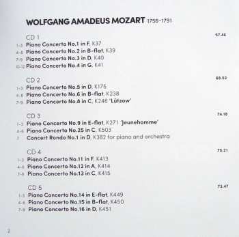 10CD/Set di cofanetti Wolfgang Amadeus Mozart: Complete Piano Concertos