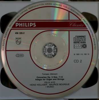 2CD Tomaso Albinoni: Concerti Op. 9 / Adagio