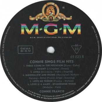 LP Connie Francis: Sings Film Hits