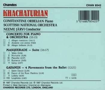 CD Aram Khatchaturian: Piano Concerto / Gayaneh Ballet Suite / Masquerade Suite