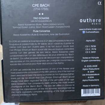 3CD/Set di cofanetti Carl Philipp Emanuel Bach: Trio sonatas - Flute Concertos