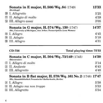 2CD Carl Philipp Emanuel Bach: Complete Sonatas For Flute And Obligato Keyboard Instrument