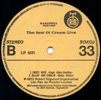 2LP Cream: The Best Of Cream Live