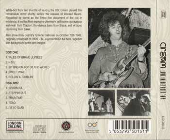 2CD Cream: Live In Detroit '67