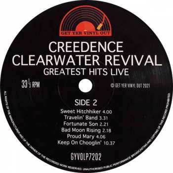LP Creedence Clearwater Revival: Creedence Clearwater Revival Greatest Hits Live CLR